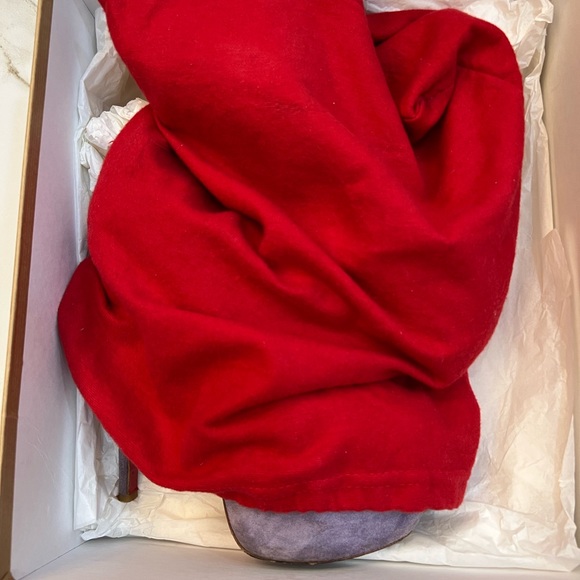 AUTH CHRISTIAN LOUBOUTIN Peep Toe Platform Mary Jane Daf Highness 160 -Purple 39 - Picture 4 of 5